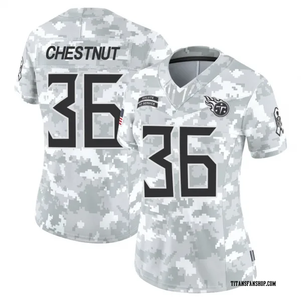 Women's Julius Chestnut Tennessee Titans Limited Arctic Camo 2024 Salute to Service Jersey