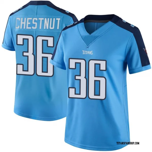Women's Julius Chestnut Tennessee Titans Limited Light Blue Color Rush Jersey