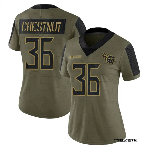Women's Julius Chestnut Tennessee Titans Limited Olive 2021 Salute To Service Jersey