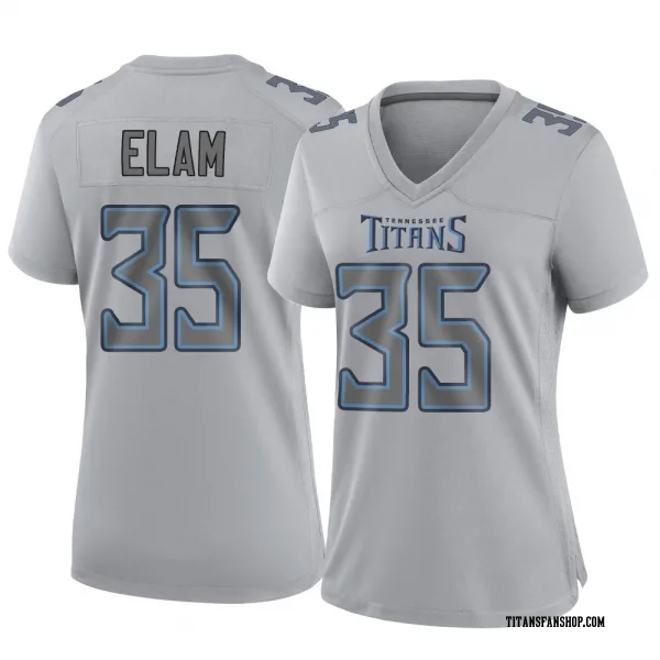 Women's Kaiir Elam Tennessee Titans Game Gray Atmosphere Fashion Jersey
