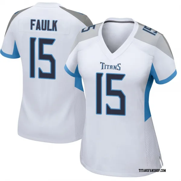 Women's Keldric Faulk Tennessee Titans Game White Jersey