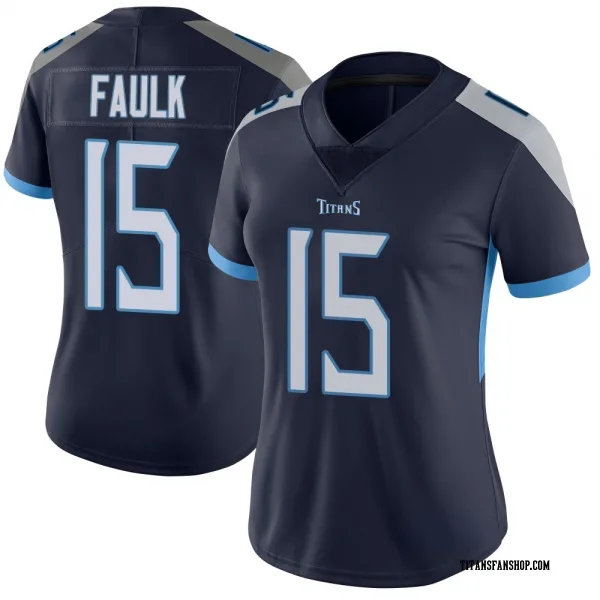 Women's Keldric Faulk Tennessee Titans Limited Navy Vapor Untouchable Jersey