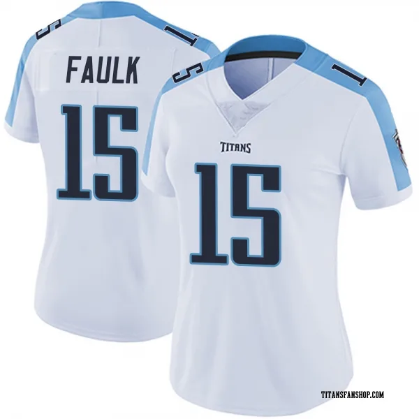 Women's Keldric Faulk Tennessee Titans Limited White Vapor Untouchable Jersey