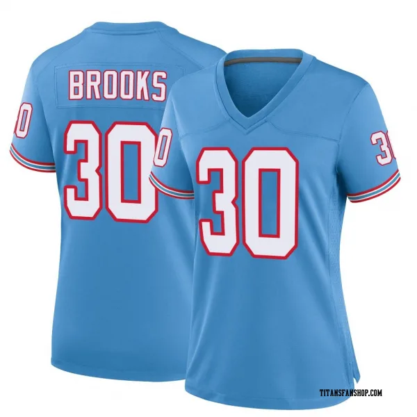 Women's Kendell Brooks Tennessee Titans Game Light Blue Oilers Throwback Alternate Jersey