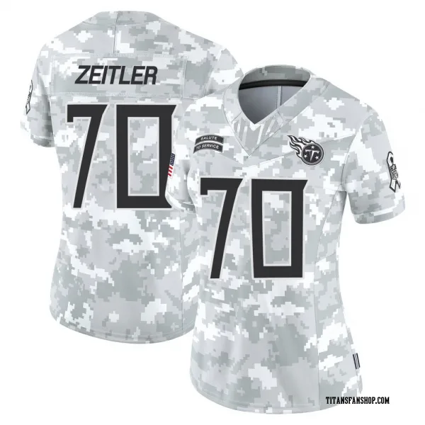 Women's Kevin Zeitler Tennessee Titans Limited Arctic Camo 2024 Salute to Service Jersey