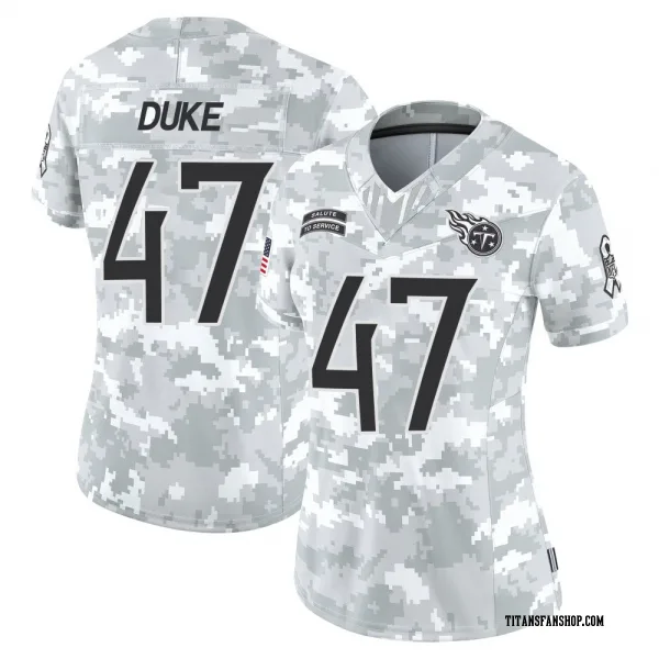 Women's Khalid Duke Tennessee Titans Limited Arctic Camo 2024 Salute to Service Jersey