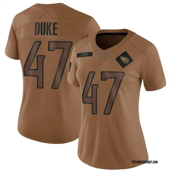Women's Khalid Duke Tennessee Titans Limited Brown 2023 Salute To Service Jersey