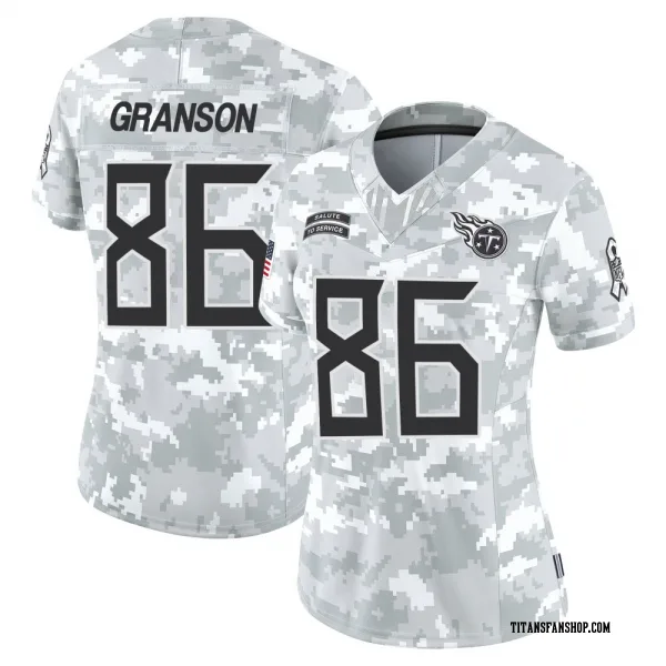 Women's Kylen Granson Tennessee Titans Limited Arctic Camo 2024 Salute to Service Jersey