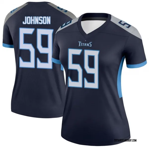 Women's Kyron Johnson Tennessee Titans Legend Navy Jersey