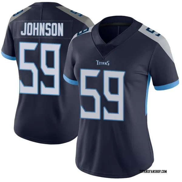 Women's Kyron Johnson Tennessee Titans Limited Navy Vapor Untouchable Jersey