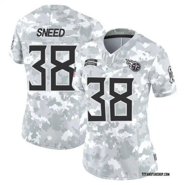 Women's L'Jarius Sneed Tennessee Titans Limited Arctic Camo 2024 Salute to Service Jersey