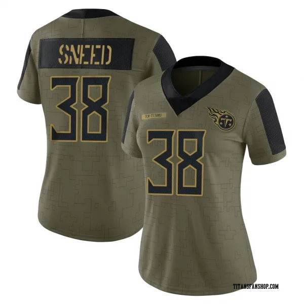 Women's L'Jarius Sneed Tennessee Titans Limited Olive 2021 Salute To Service Jersey