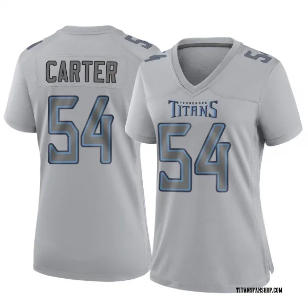 Women's Lorenzo Carter Tennessee Titans Game Gray Atmosphere Fashion Jersey