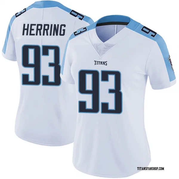 Women's Malik Herring Tennessee Titans Limited White Vapor Untouchable Jersey