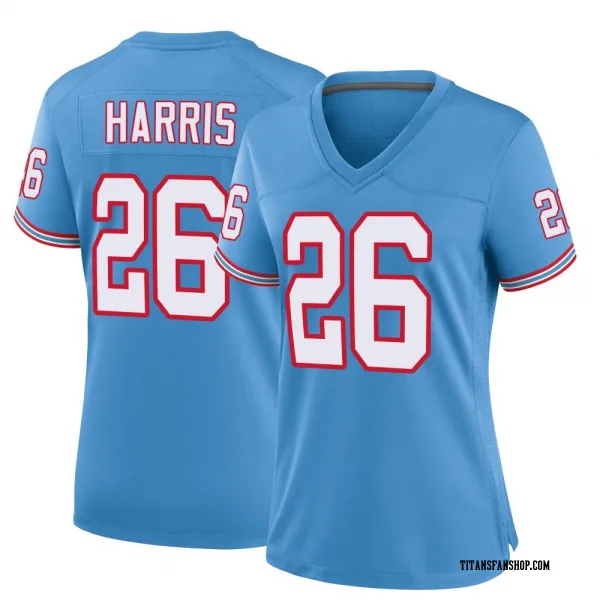 Women's Marcus Harris Tennessee Titans Game Light Blue Oilers Throwback Alternate Jersey