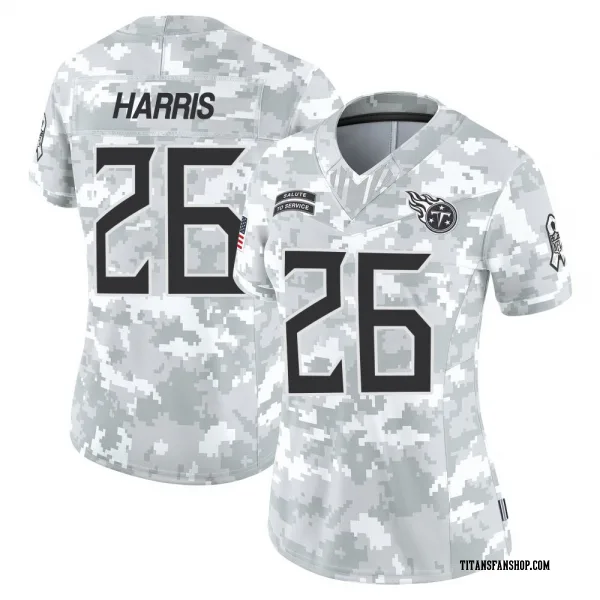 Women's Marcus Harris Tennessee Titans Limited Arctic Camo 2024 Salute to Service Jersey