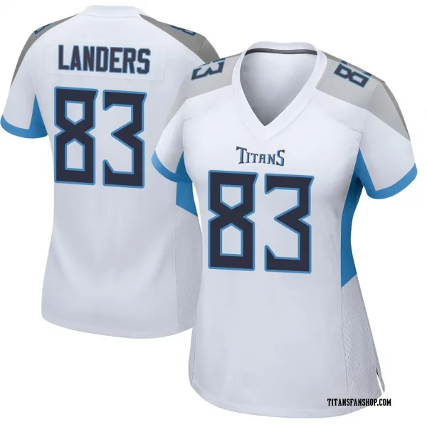 Women's Matt Landers Tennessee Titans Game White Jersey