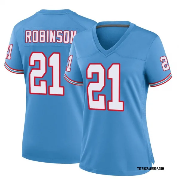 Women's Micah Robinson Tennessee Titans Game Light Blue Oilers Throwback Alternate Jersey
