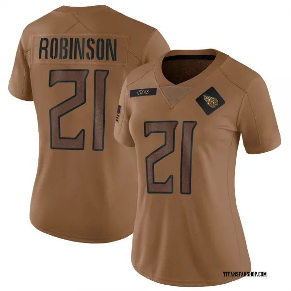 Women's Micah Robinson Tennessee Titans Limited Brown 2023 Salute To Service Jersey