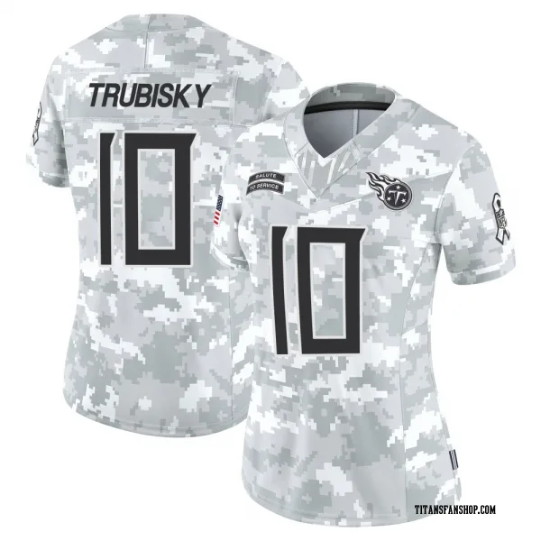 Women's Mitchell Trubisky Tennessee Titans Limited Arctic Camo 2024 Salute to Service Jersey