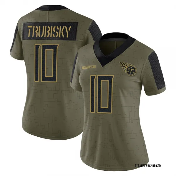 Women's Mitchell Trubisky Tennessee Titans Limited Olive 2021 Salute To Service Jersey