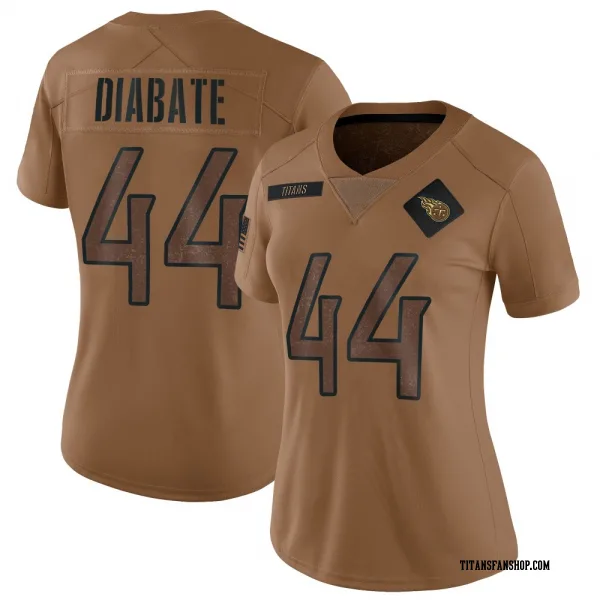 Women's Mohamoud Diabate Tennessee Titans Limited Brown 2023 Salute To Service Jersey