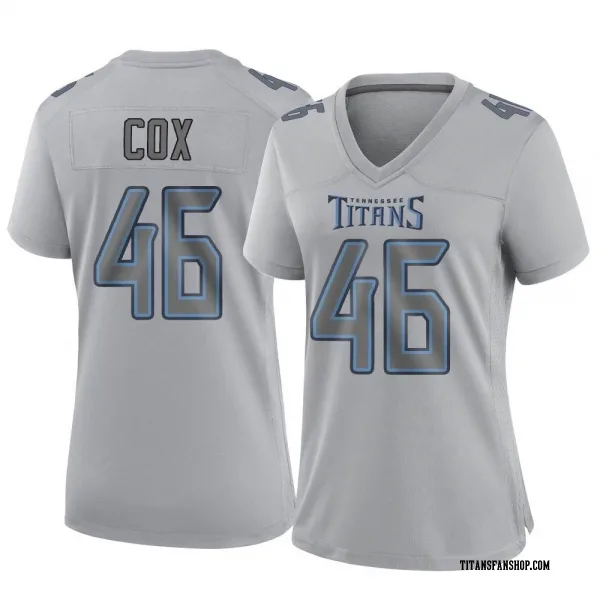 Women's Morgan Cox Tennessee Titans Game Gray Atmosphere Fashion Jersey