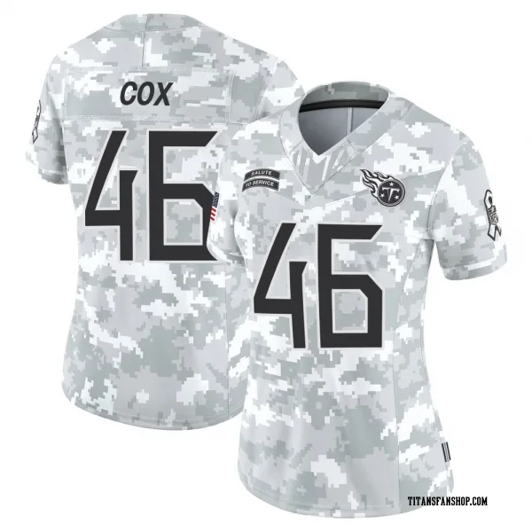 Women's Morgan Cox Tennessee Titans Limited Arctic Camo 2024 Salute to Service Jersey
