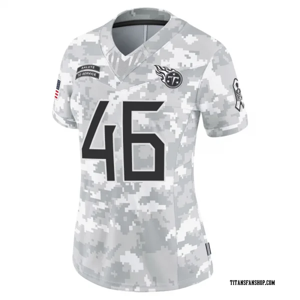 Women's Morgan Cox Tennessee Titans Limited Arctic Camo 2024 Salute to Service Jersey