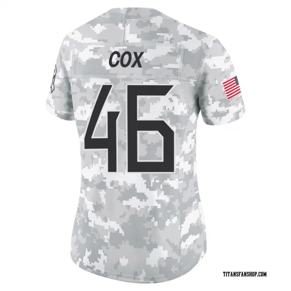 Women's Morgan Cox Tennessee Titans Limited Arctic Camo 2024 Salute to Service Jersey