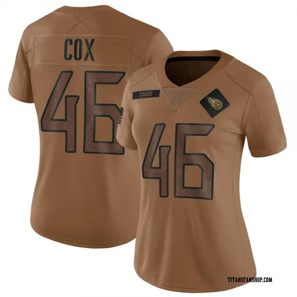 Women's Morgan Cox Tennessee Titans Limited Brown 2023 Salute To Service Jersey