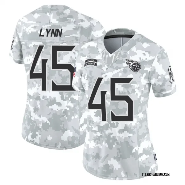 Women's Nate Lynn Tennessee Titans Limited Arctic Camo 2024 Salute to Service Jersey