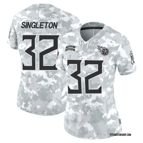 Women's Nicholas Singleton Tennessee Titans Limited Arctic Camo 2024 Salute to Service Jersey