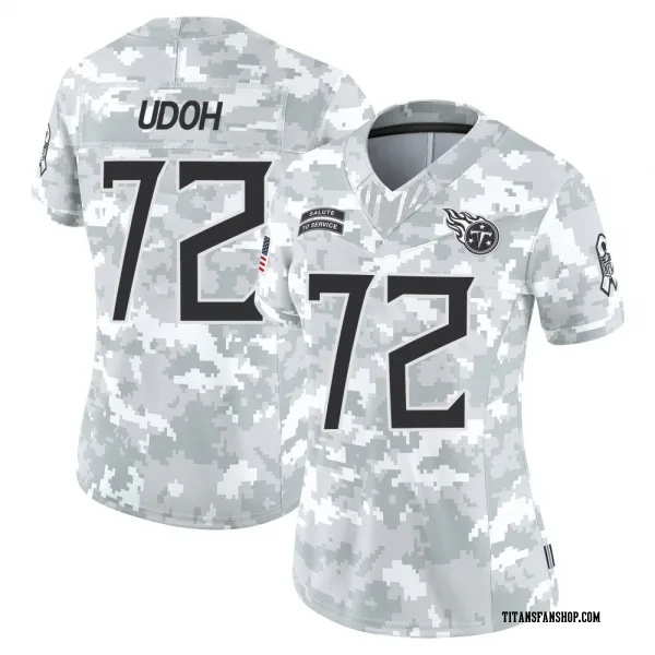 Women's Olisaemeka Udoh Tennessee Titans Limited Arctic Camo 2024 Salute to Service Jersey