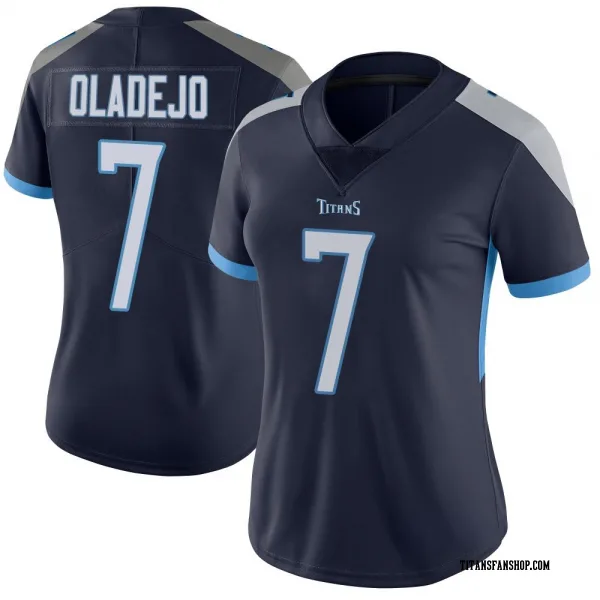 Women's Oluwafemi Oladejo Tennessee Titans Limited Navy Vapor Untouchable Jersey