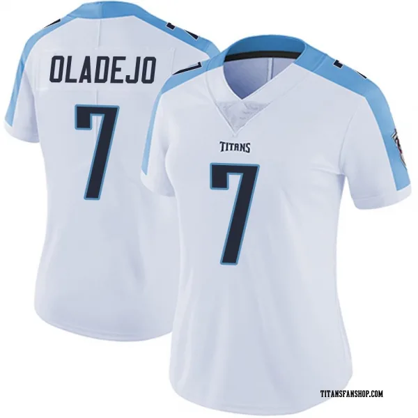 Women's Oluwafemi Oladejo Tennessee Titans Limited White Vapor Untouchable Jersey