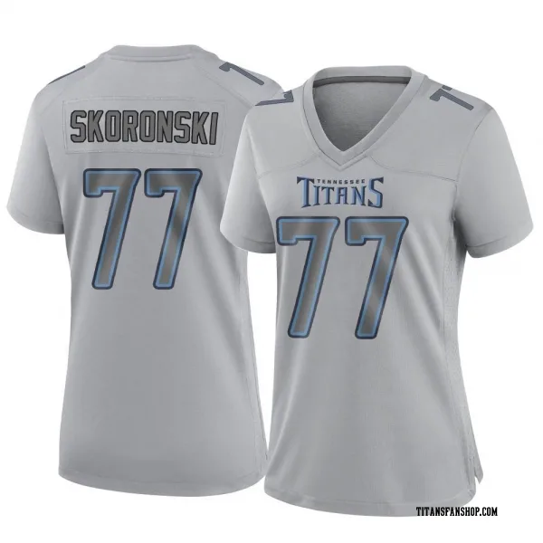 Women's Peter Skoronski Tennessee Titans Game Gray Atmosphere Fashion Jersey
