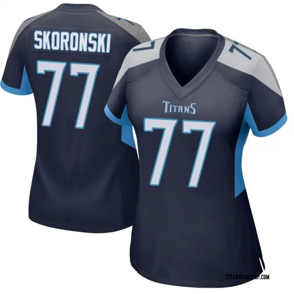 Women's Peter Skoronski Tennessee Titans Game Navy Jersey