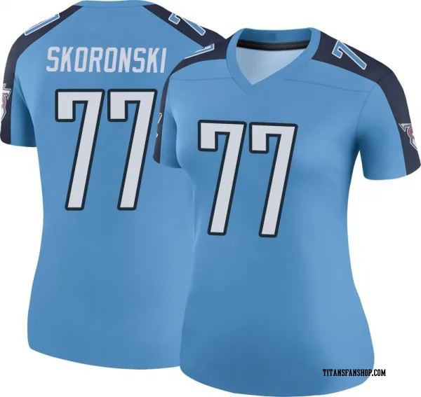 Women's Peter Skoronski Tennessee Titans Legend Light Blue Color Rush Jersey