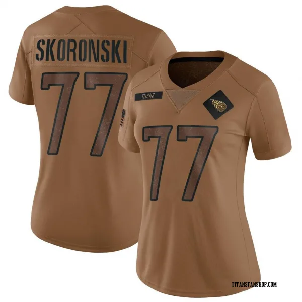 Women's Peter Skoronski Tennessee Titans Limited Brown 2023 Salute To Service Jersey