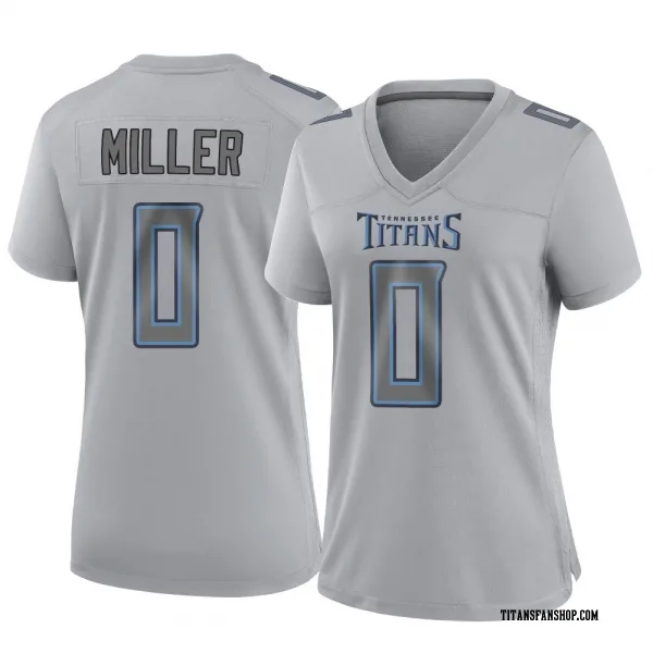Women's Rasheed Miller Tennessee Titans Game Gray Atmosphere Fashion Jersey