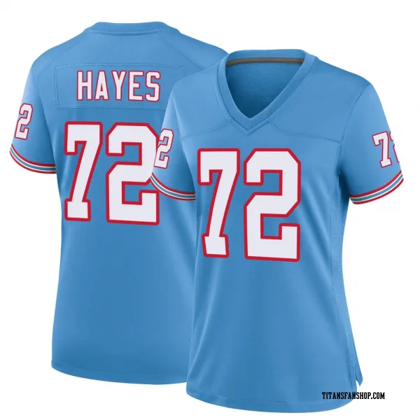 Women's Ryan Hayes Tennessee Titans Game Light Blue Oilers Throwback Alternate Jersey