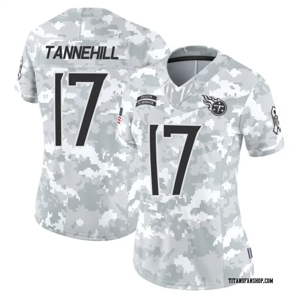 Women's Ryan Tannehill Tennessee Titans Limited Arctic Camo 2024 Salute to Service Jersey