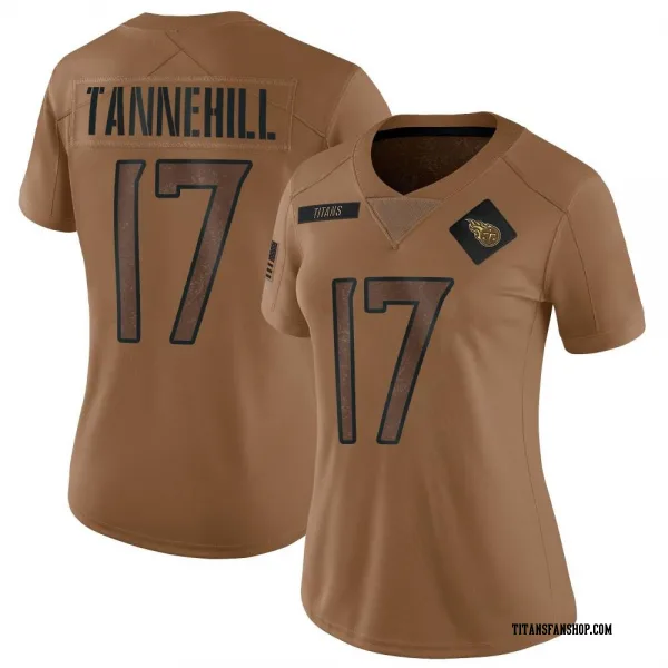 Women's Ryan Tannehill Tennessee Titans Limited Brown 2023 Salute To Service Jersey