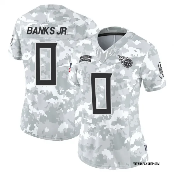 Women's Shad Banks Jr. Tennessee Titans Limited Arctic Camo 2024 Salute to Service Jersey