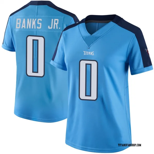 Women's Shad Banks Jr. Tennessee Titans Limited Light Blue Color Rush Jersey
