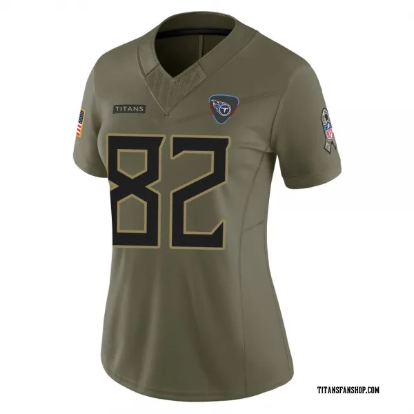 Women's Stanley Morgan Jr. Tennessee Titans Limited Olive 2025 Salute to Service Jersey