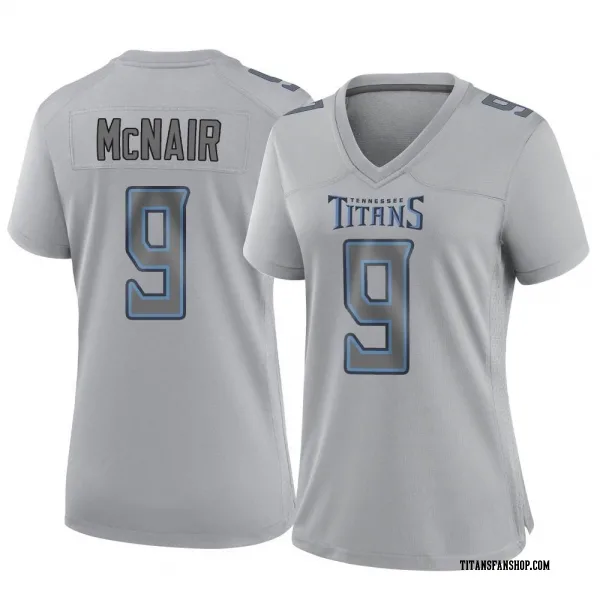 Women's Steve McNair Tennessee Titans Game Gray Atmosphere Fashion Jersey