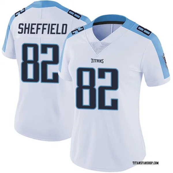 Women's TJ Sheffield Tennessee Titans Limited White Vapor Untouchable Jersey