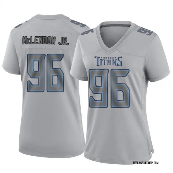 Women's TK McLendon Jr. Tennessee Titans Game Gray Atmosphere Fashion Jersey